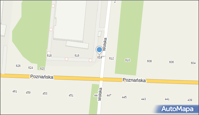 Płochocin, Poznańska, 614, mapa Płochocin