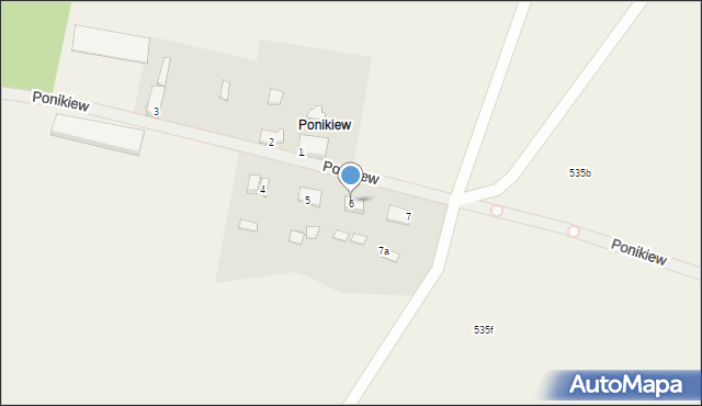 Płociczno, Ponikiew, 6, mapa Płociczno