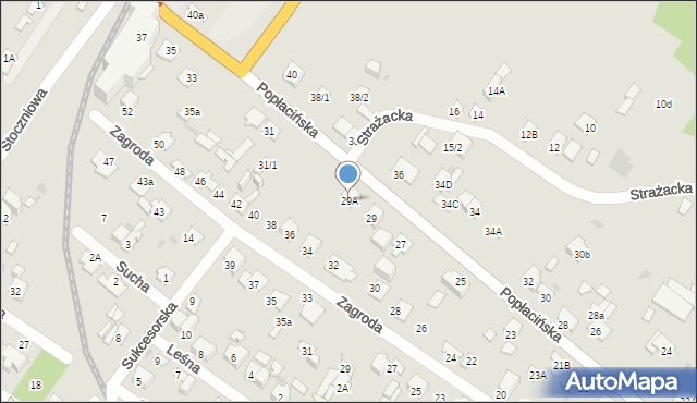 Płock, Popłacińska, 29A, mapa Płock