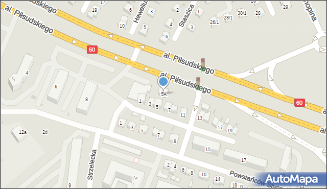 Płock, Podchorążych, 5A, mapa Płock