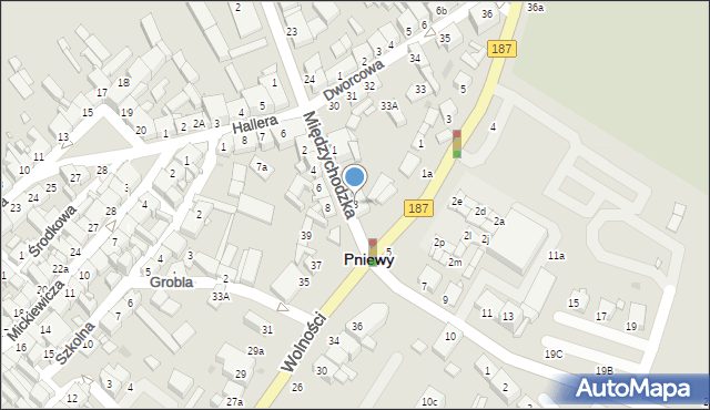 Pniewy, Poznańska, 3, mapa Pniewy