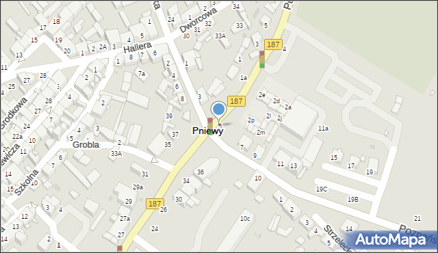 Pniewy, Poznańska, 5, mapa Pniewy