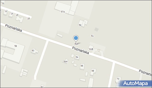 Pniewy, Poznańska, 61A, mapa Pniewy