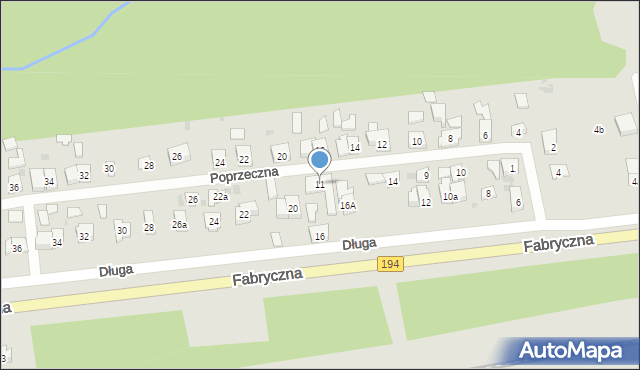 Pobiedziska, Poprzeczna, 11, mapa Pobiedziska