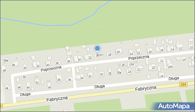 Pobiedziska, Poprzeczna, 30, mapa Pobiedziska