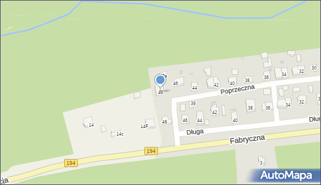 Pobiedziska, Poprzeczna, 48, mapa Pobiedziska