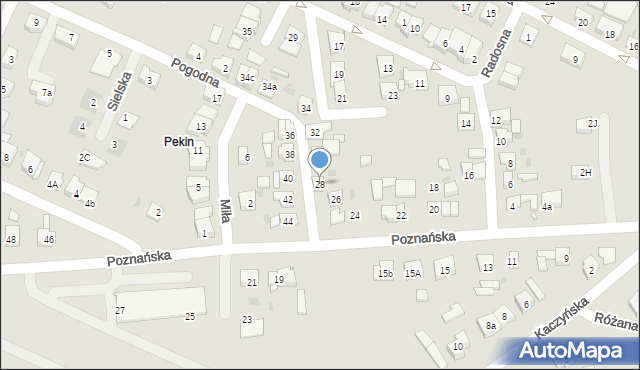 Pobiedziska, Poznańska, 28, mapa Pobiedziska