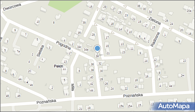 Pobiedziska, Poznańska, 34, mapa Pobiedziska