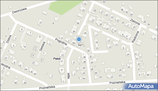 Pobiedziska, Poznańska, 34a, mapa Pobiedziska