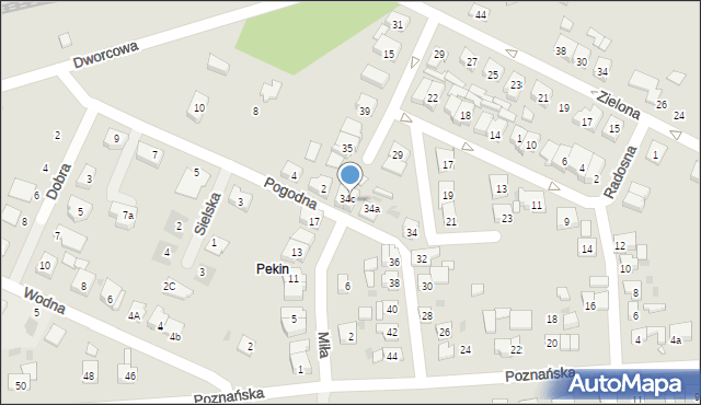 Pobiedziska, Poznańska, 34b, mapa Pobiedziska