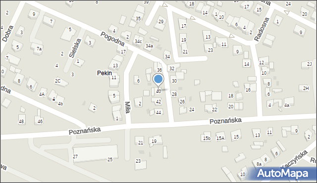 Pobiedziska, Poznańska, 40, mapa Pobiedziska