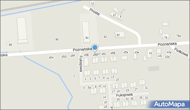 Pobiedziska, Poznańska, 45D, mapa Pobiedziska