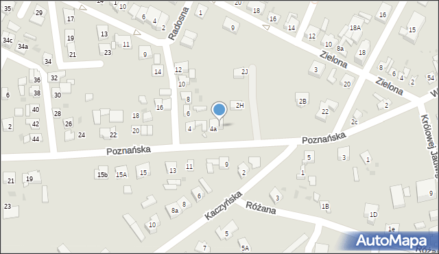 Pobiedziska, Poznańska, 4b, mapa Pobiedziska