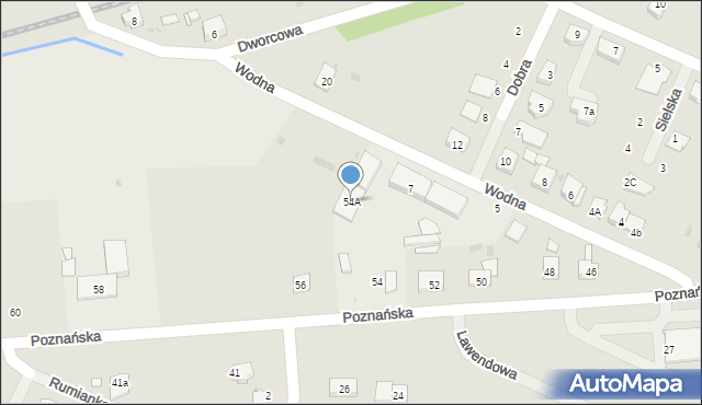 Pobiedziska, Poznańska, 54A, mapa Pobiedziska