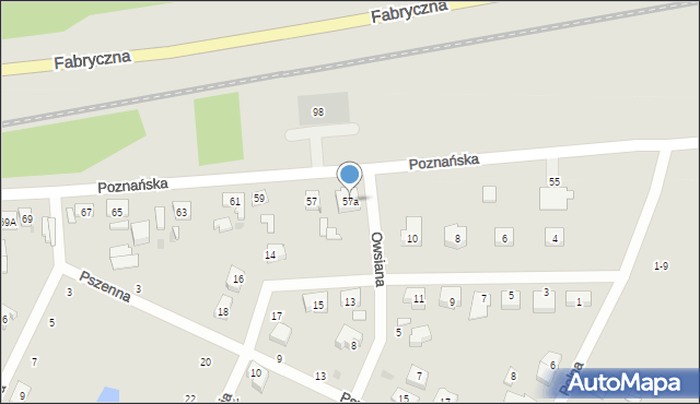 Pobiedziska, Poznańska, 57a, mapa Pobiedziska