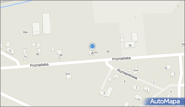 Pobiedziska, Poznańska, 62, mapa Pobiedziska