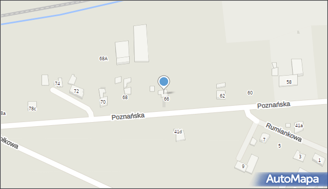 Pobiedziska, Poznańska, 68, mapa Pobiedziska