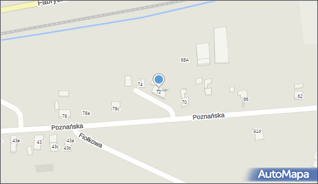 Pobiedziska, Poznańska, 72, mapa Pobiedziska