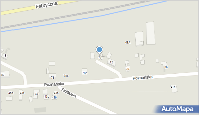 Pobiedziska, Poznańska, 74, mapa Pobiedziska