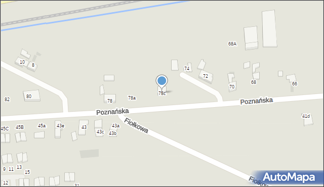 Pobiedziska, Poznańska, 78c, mapa Pobiedziska