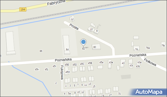 Pobiedziska, Poznańska, 82, mapa Pobiedziska