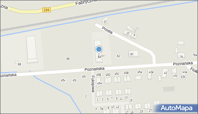 Pobiedziska, Poznańska, 84, mapa Pobiedziska