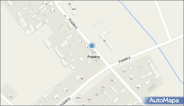 Pobikry, Pobikry, 1, mapa Pobikry