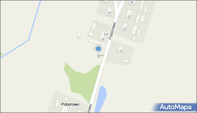 Poborowo, Poborowo, 22, mapa Poborowo