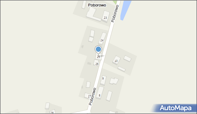 Poborowo, Poborowo, 25, mapa Poborowo