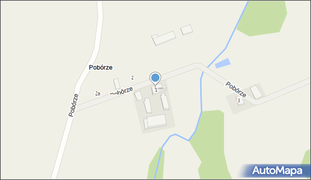 Pobórze, Pobórze, 1, mapa Pobórze