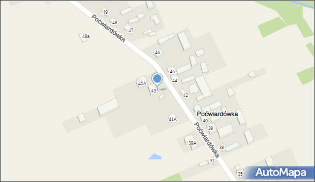 Poćwiardówka, Poćwiardówka, 44a, mapa Poćwiardówka