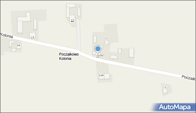 Poczałkowo, Poczałkowo, 11, mapa Poczałkowo