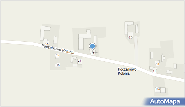 Poczałkowo, Poczałkowo, 13, mapa Poczałkowo