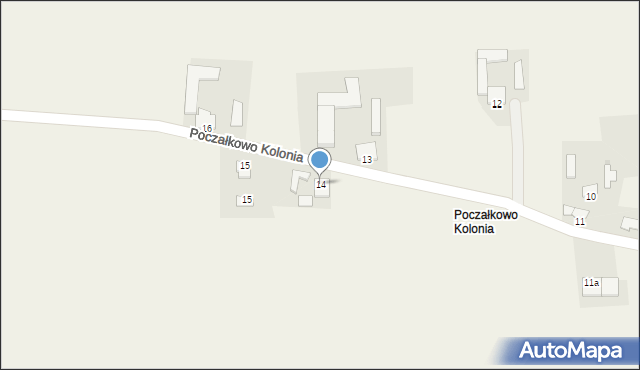 Poczałkowo, Poczałkowo, 14, mapa Poczałkowo