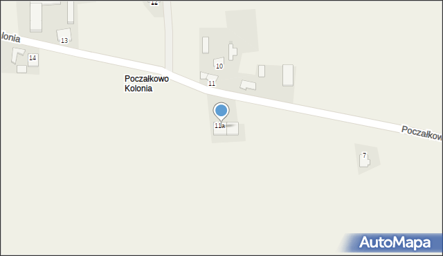 Poczałkowo Kolonia, Poczałkowo Kolonia, 11a, mapa Poczałkowo Kolonia