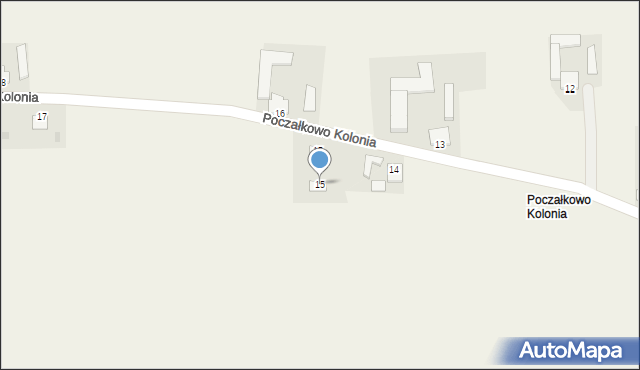 Poczałkowo Kolonia, Poczałkowo Kolonia, 15, mapa Poczałkowo Kolonia