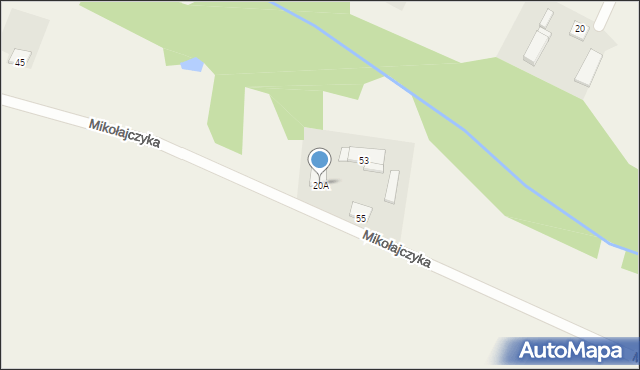 Poczernin, Poczernin, 20A, mapa Poczernin