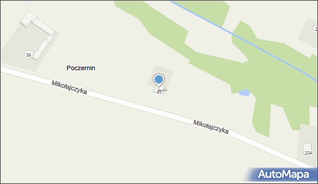 Poczernin, Poczernin, 23, mapa Poczernin