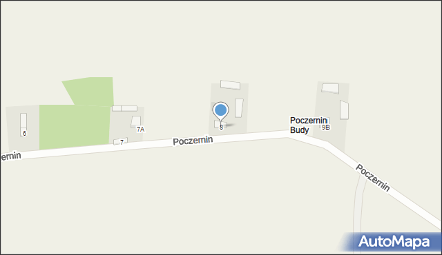 Poczernin, Poczernin, 8, mapa Poczernin