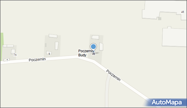 Poczernin, Poczernin, 9B, mapa Poczernin