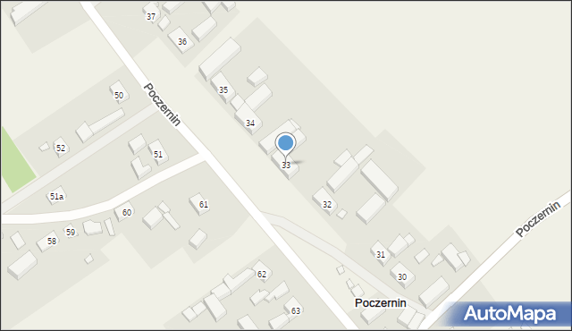 Poczernin, Poczernin, 33, mapa Poczernin