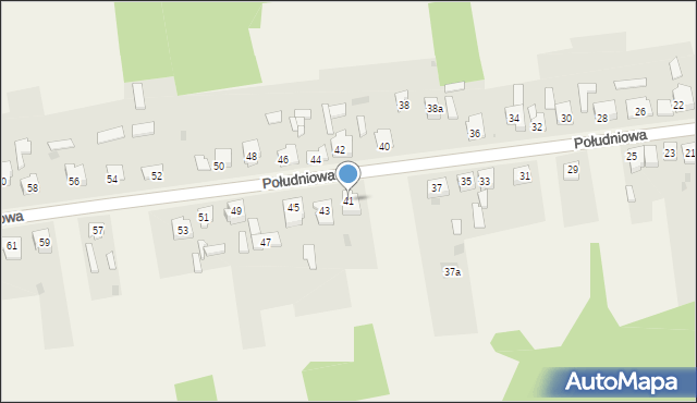 Poczesna, Południowa, 41, mapa Poczesna