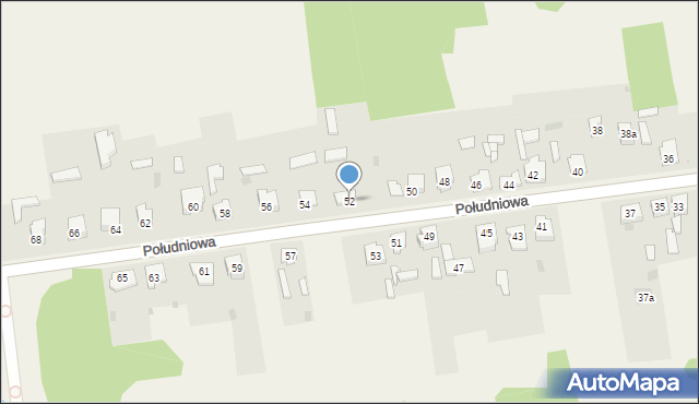 Poczesna, Południowa, 52, mapa Poczesna