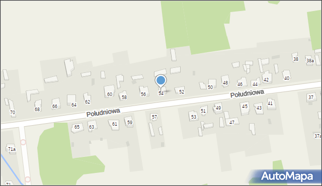 Poczesna, Południowa, 54, mapa Poczesna