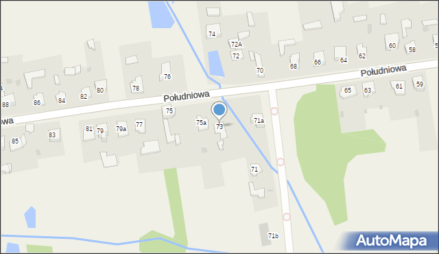 Poczesna, Południowa, 73, mapa Poczesna