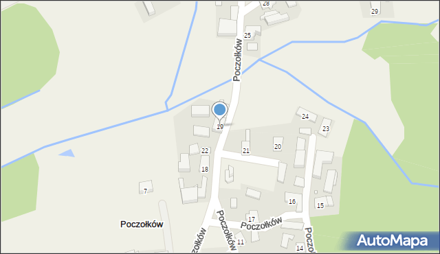 Poczołków, Poczołków, 19, mapa Poczołków