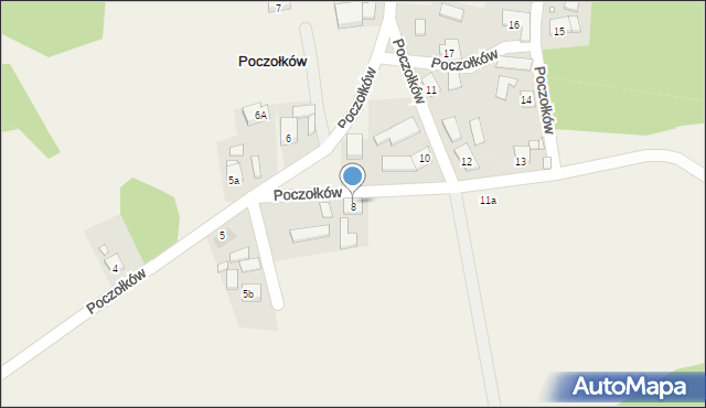 Poczołków, Poczołków, 9, mapa Poczołków