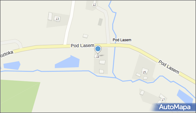 Pod Lasem, Pod Lasem, 14, mapa Pod Lasem