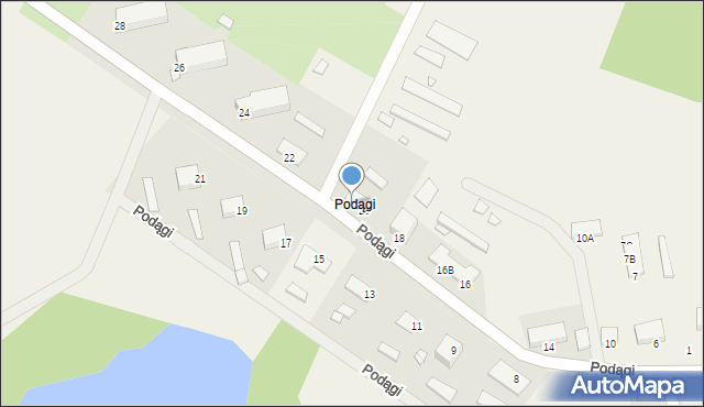 Podągi, Podągi, 20a, mapa Podągi