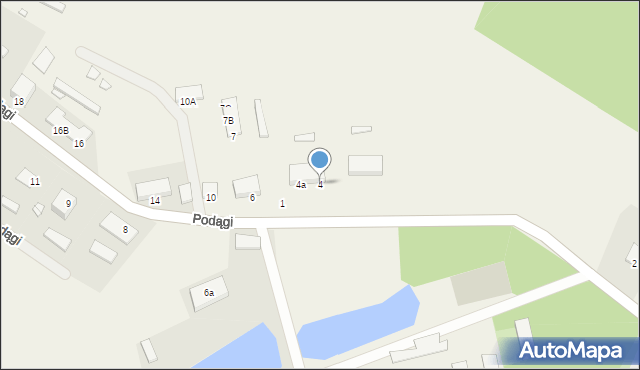 Podągi, Podągi, 4, mapa Podągi